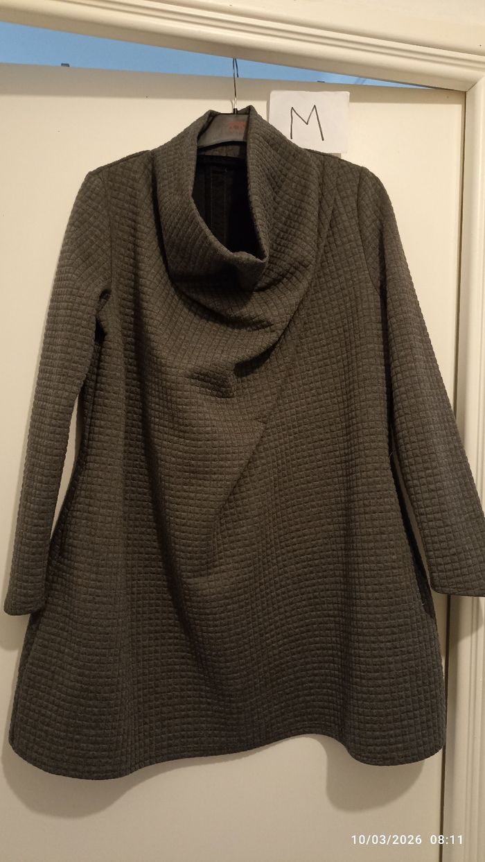 Veste poncho grise femme M - photo numéro 1