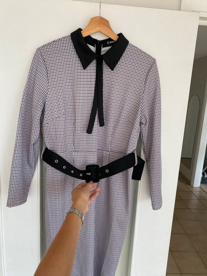 Robe longue Shelay blanche et noire