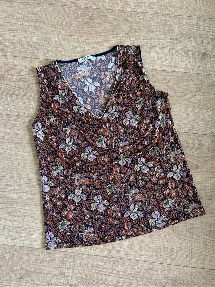 Blouse imprimée sans manches Morgan taille S comme neuve - photo numéro 7
