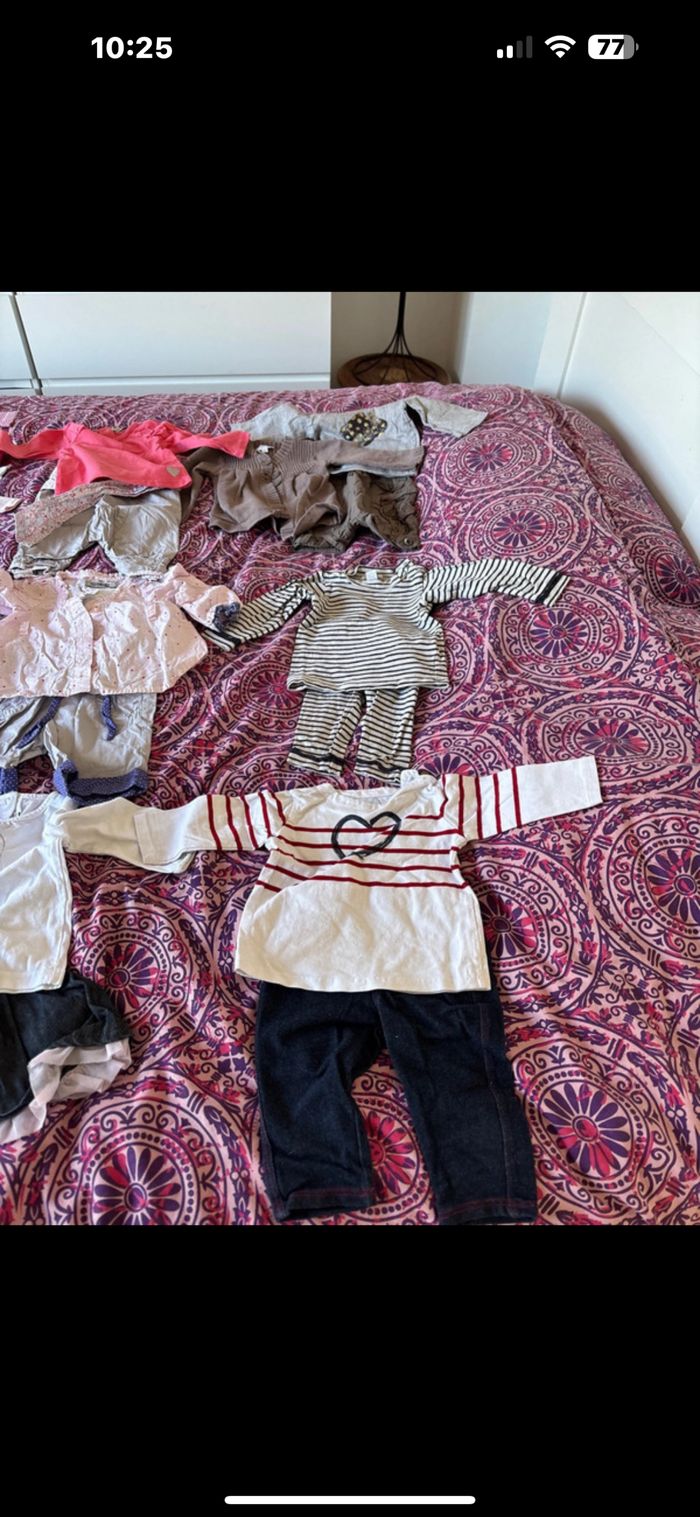 Lot de vêtements, bébé fille en six mois - photo numéro 3