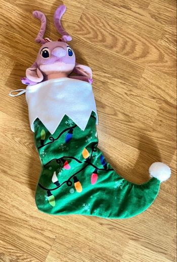 Peluche Stitch Rose Angel interactive collection Noël - chaussette de Noël neuve