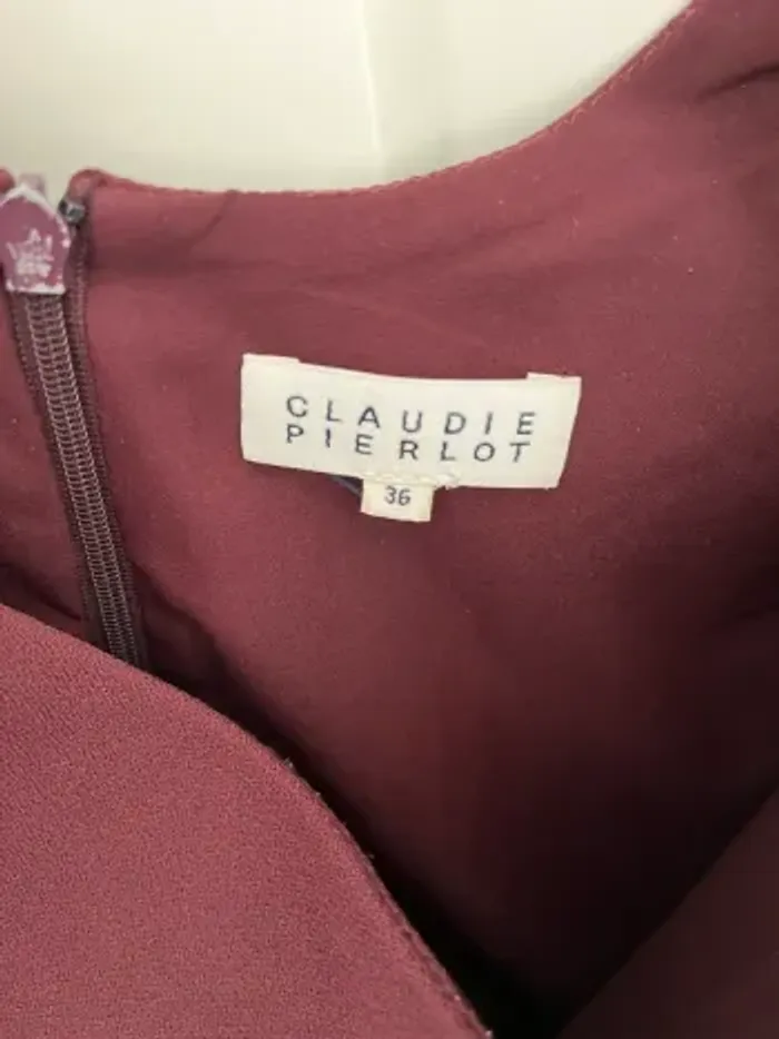 Robe style patineuse rouge/bordeaux Claudie Pierlot taille 36 - photo numéro 3