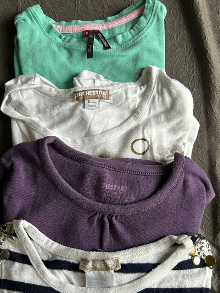 Lot de 4 t-shirts manches longues petite fille « Orchestra » - photo numéro 2