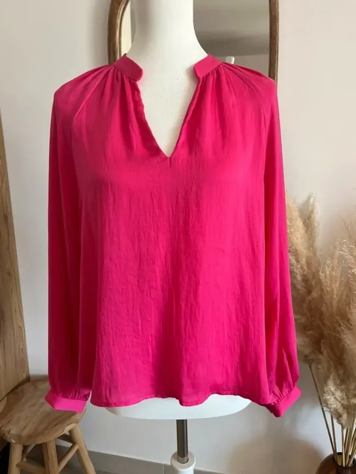 Blouse rose satinée Aware - photo numéro 4