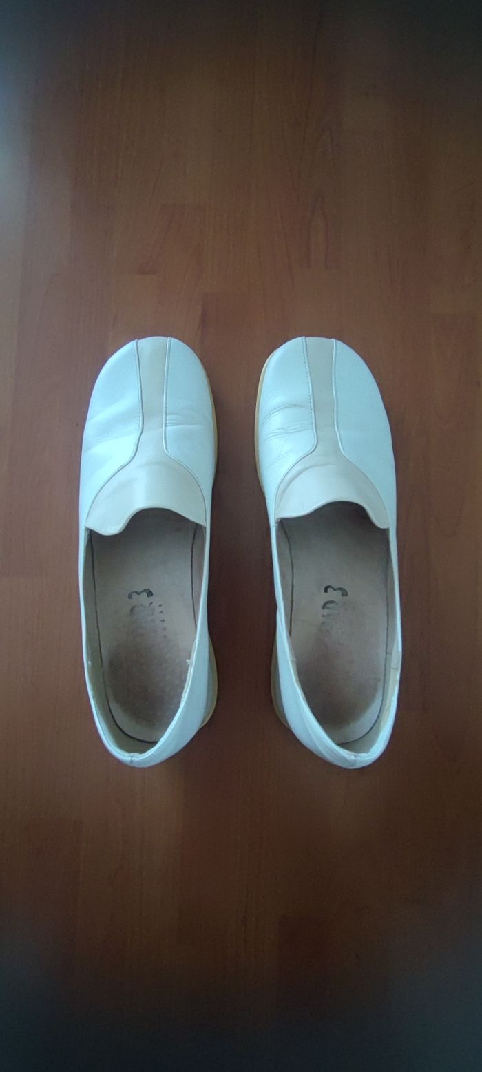 Chaussures blanches femme 3 par 3 pointure 38 - photo numéro 5