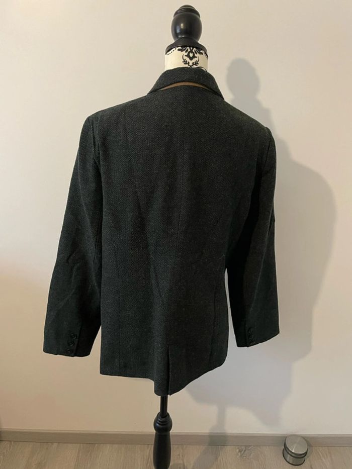Veste blazer à manches longues vert foncé piqué beige Grain de Malice taille 44 - photo numéro 5