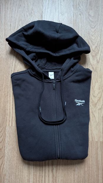 Veste de survêtement Reebok noire zippée – Taille S