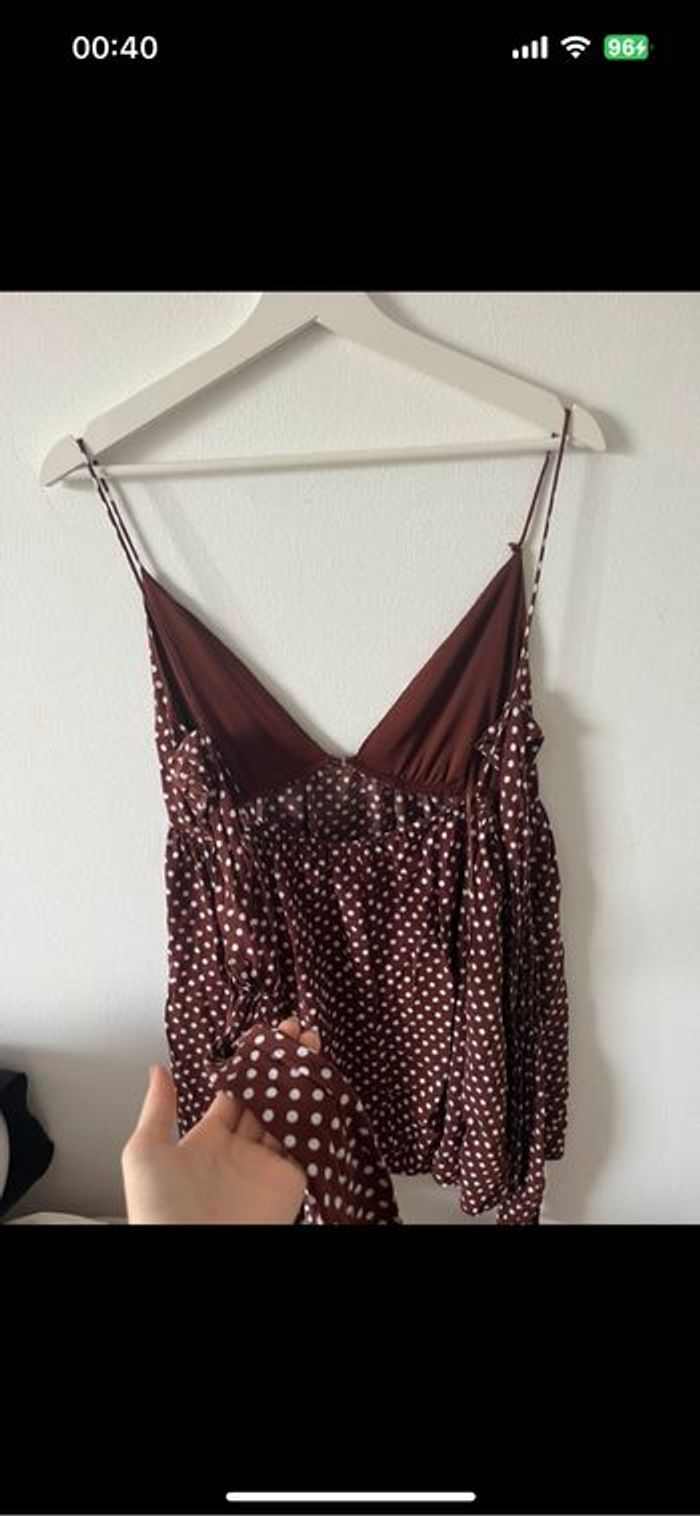 Robe marron à pois - photo numéro 4