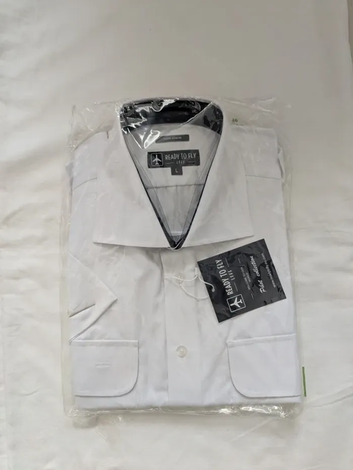 Chemise blanche pilote - Ready to Fly - taille L