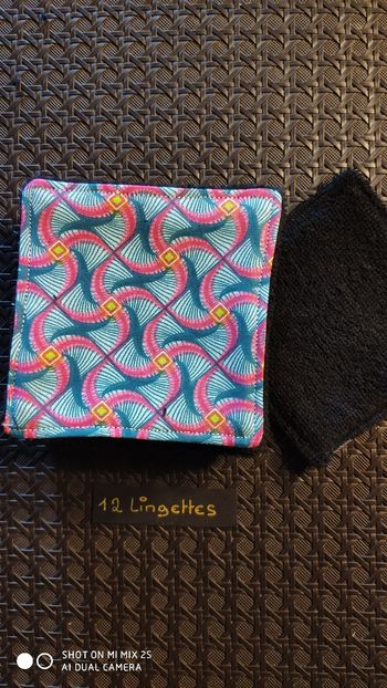 12 lingettes lavables, neuf