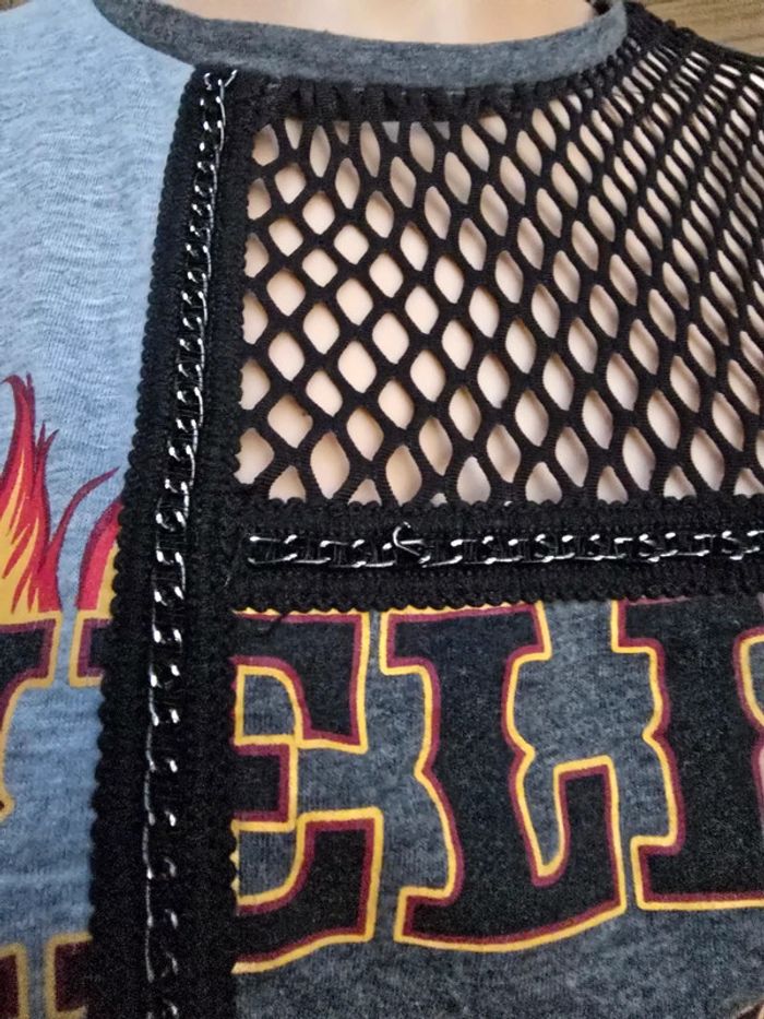 Tee-shirt rock grunge Hell Fire 🍒y2k🍒taille S - photo numéro 6
