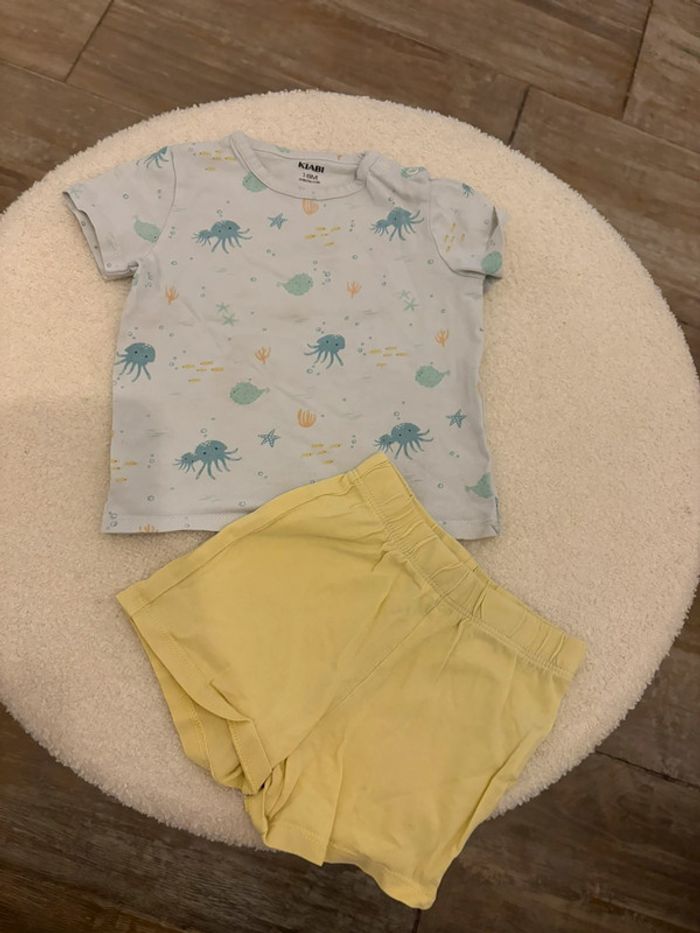 Ensemble pyjama short  deux pièces été
