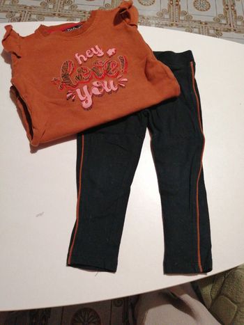 Ensemble Sweat marron Zébré et legging
