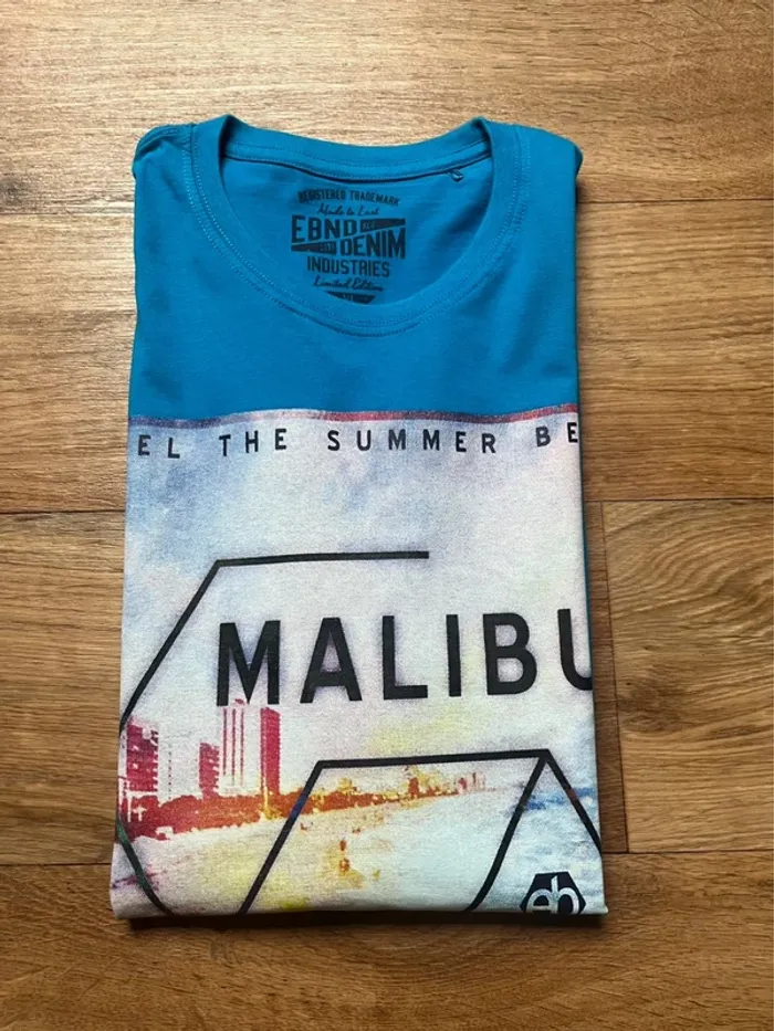 T shirt homme - bleu Turquoise - Malibu beach - taille XL - photo numéro 9