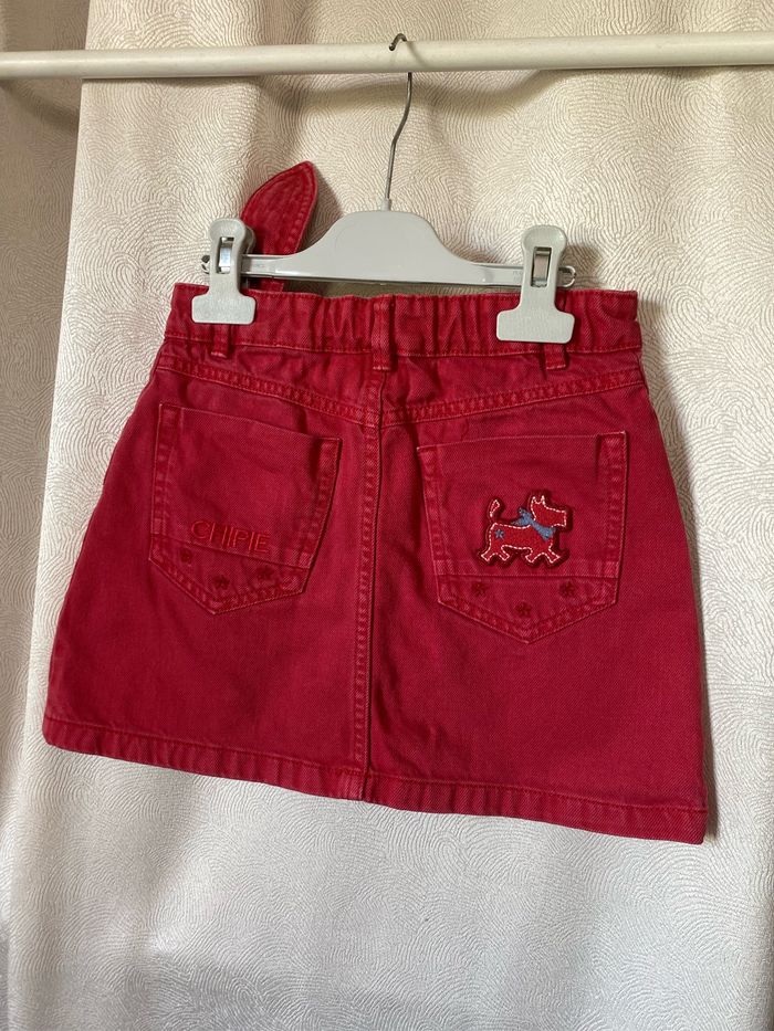 Jupe en jeans rouge 8 ans Chipie - photo numéro 3