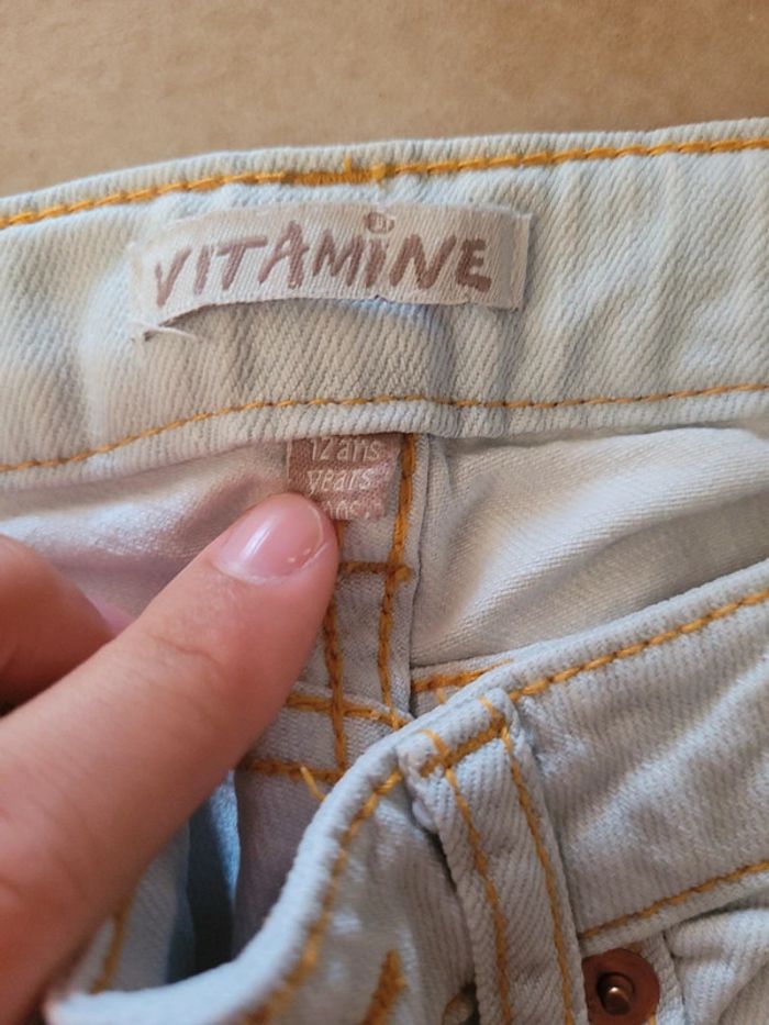 Pantalon en jean vitamine taille 12 ans - photo numéro 2