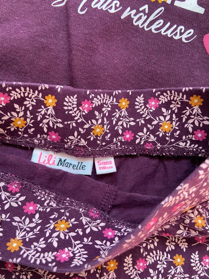 Ensemble lili marelle Sweat pull et legging fleurs liberty 5 ans - photo numéro 2