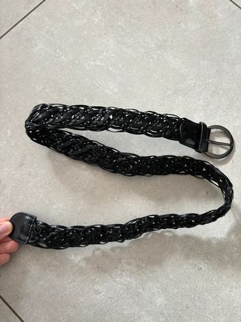 Ceinture tressée noire