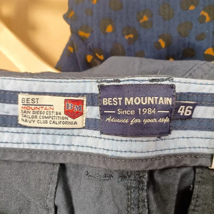 Pantalon 3/4 bleu Best Mountain 100 % coton taille 46 décontracté A849 - photo numéro 10