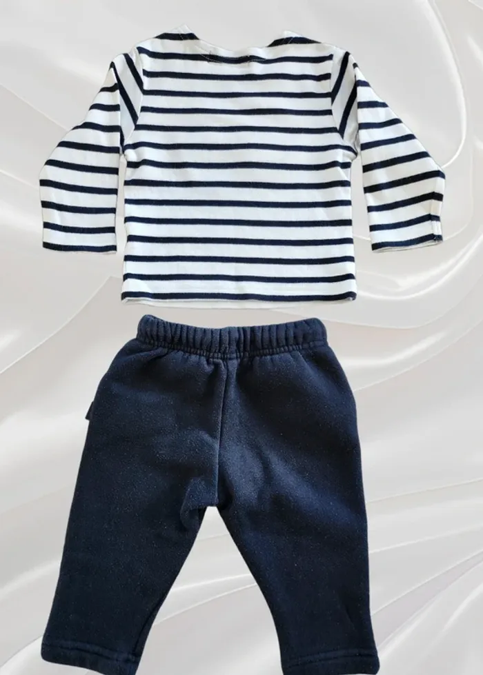 Ensemble pantalon haut manches longues garçon 6 mois - photo numéro 2