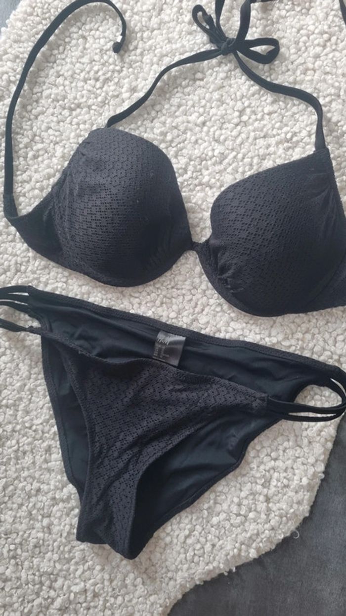 Maillot de bain 2 pièces H&M noir 42  80D - photo numéro 5