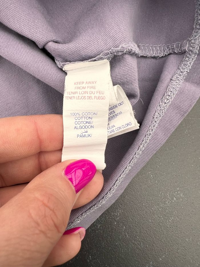 Tee-shirt manches longues mauve - photo numéro 5