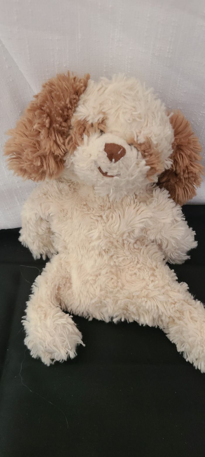 Peluche chien BUKOWSKI beige marron - photo numéro 6