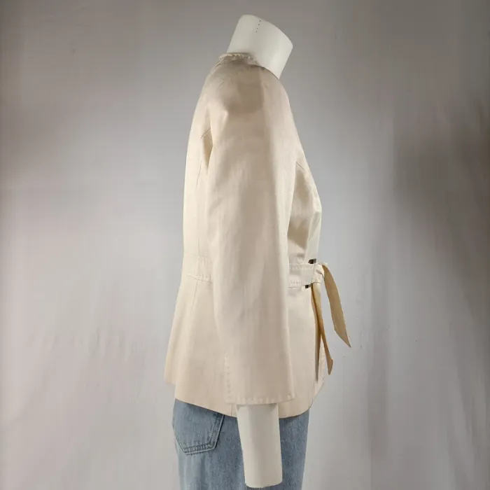 Veste cintrée , habillée élégante blanc cassé, crème- 1 2 3 - ceinture Taille 38 - LE - photo numéro 6