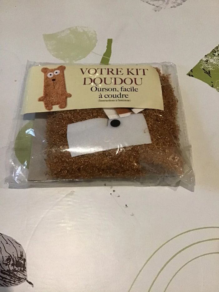 Kit créatif ourson doudou bouclette à coudre - photo numéro 2