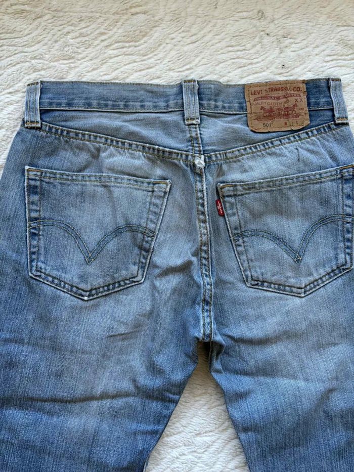 Jean Lévis 501 homme coupe droite coupe droite bleu effet délavé taille W30 M/40 L/34 Y2K - photo numéro 17