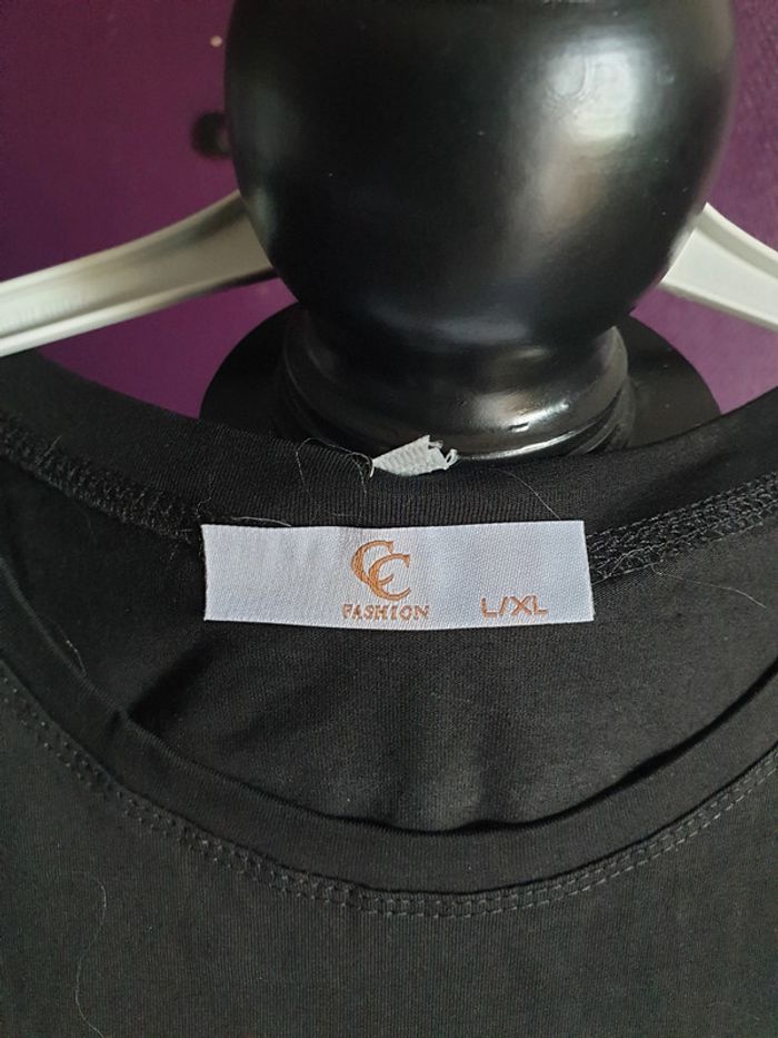 Tee shirt noir ourson - photo numéro 3