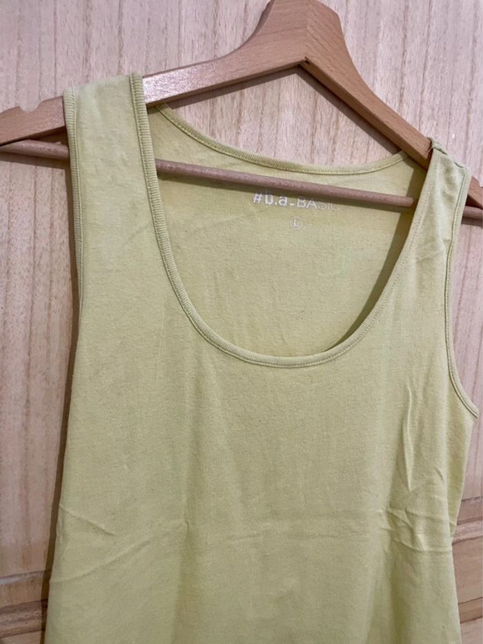 Débardeur simple basic couleur un vert anis taille L - photo numéro 4