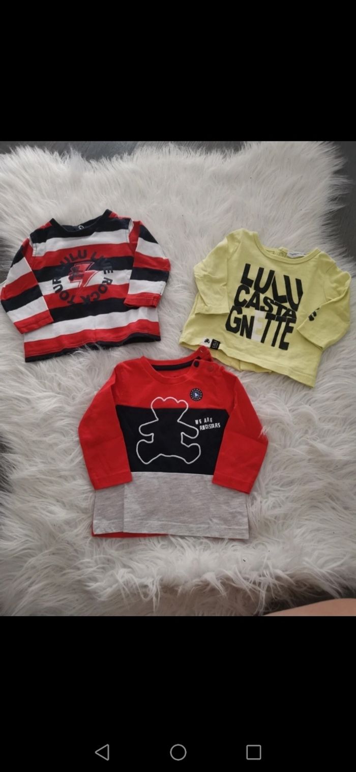 3 tee shirts 3 mois