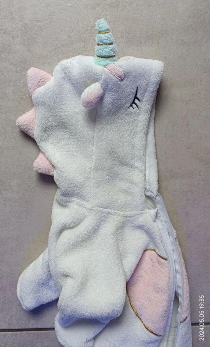 Combinaison/pyjama velours Licorne - 12 mois - photo numéro 6