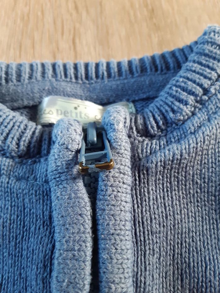 Gilet bleu 6 mois - photo numéro 4