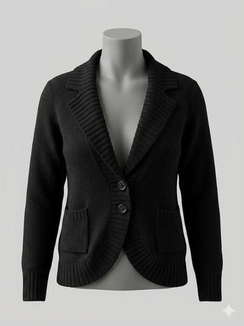 Cardigan à col revers – Style blazer