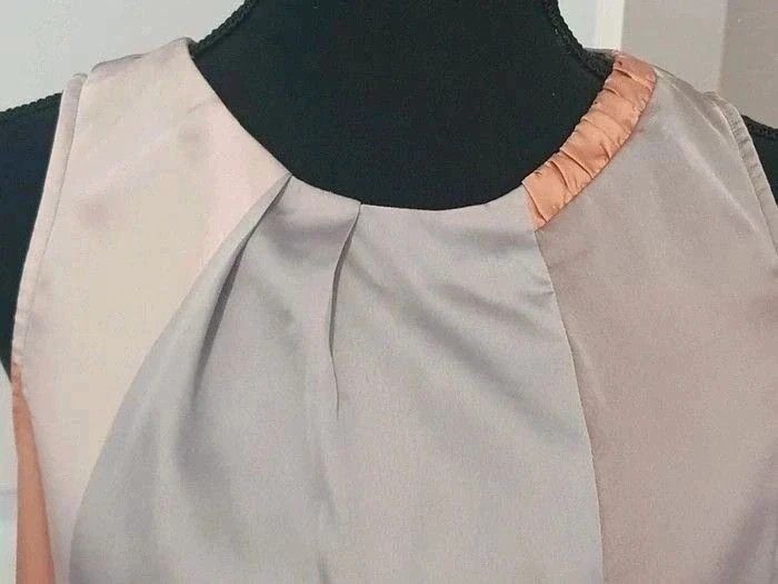 Robe droite Promod sans manche multicolore satinée taille 38 - photo numéro 3