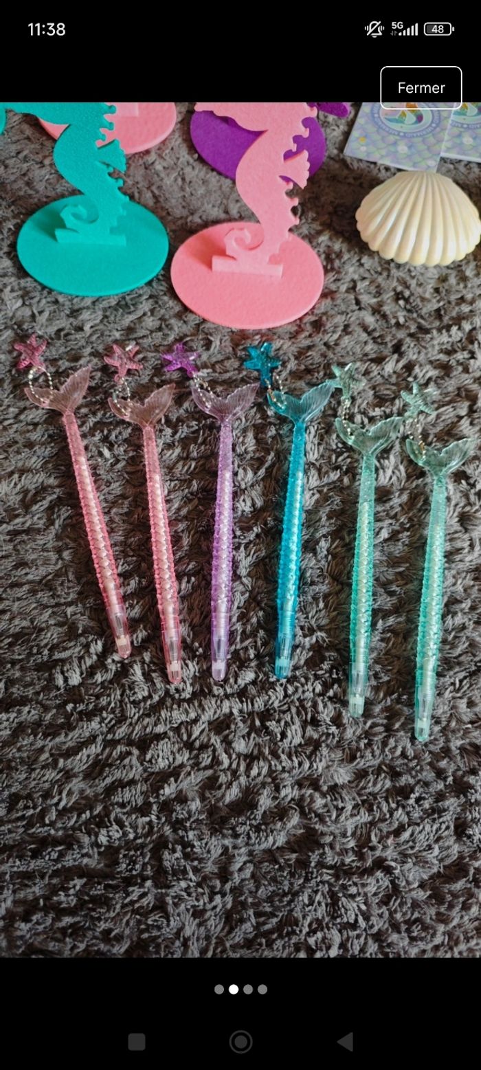 Décorations et cadeaux anniversaire sirènes - photo numéro 2