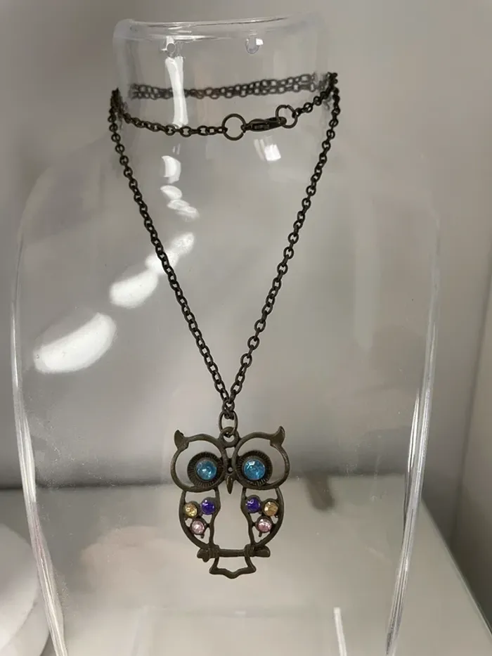 Collier sautoir Hibou