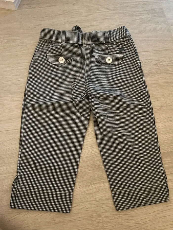Pantacourt à carreaux noir et blanc cyrillus 6 ans - photo numéro 2