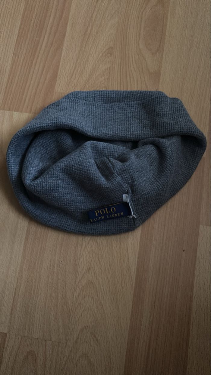 🧶 Bonnet Ralph Lauren gris – Taille enfant - photo numéro 2