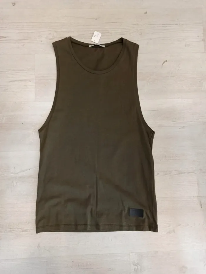 Débardeur homme kaki uni S