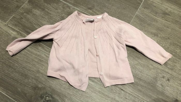 Gilet Zara rose poudré 6-9 mois