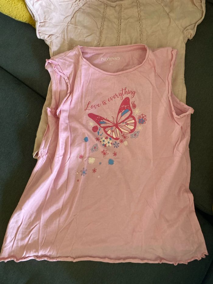 Lot deux tee shirt fille 10 ans - photo numéro 2