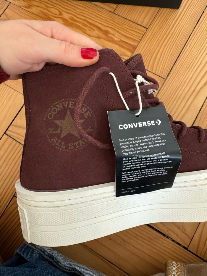 Basket Converse plate-forme marron - photo numéro 3