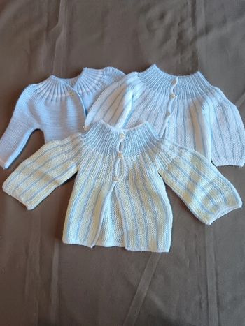 Lot 3 gilet fait main