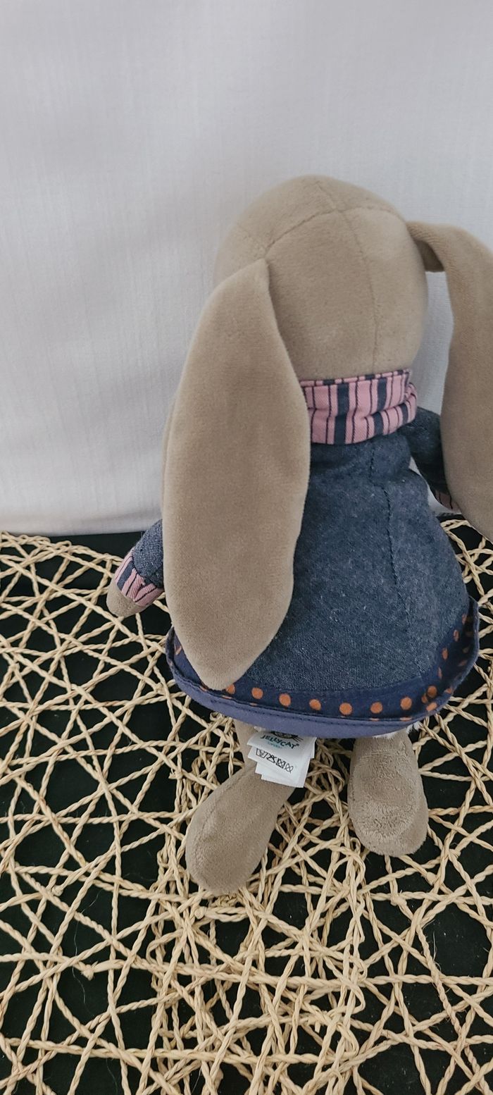 Jellycat RIVERSIDE RAMBLER RABBIT Nouveau jouet en peluche doux BNWT RARE Lapin Marron Gris - photo numéro 6