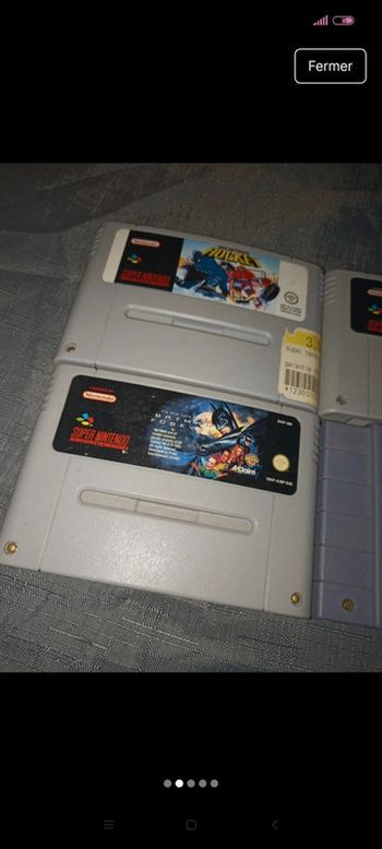 Lot de trois jeux super Nintendo