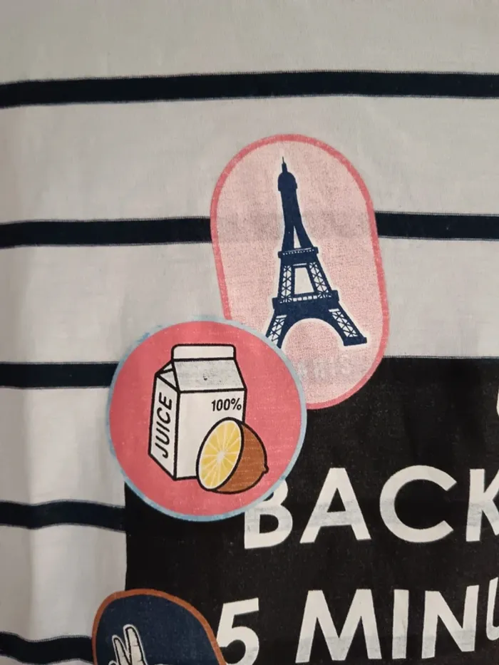 Tee-shirt marinière Zara patch - photo numéro 2