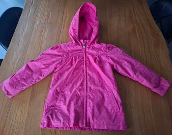 Veste imperméable rose à capuche enfant – légère et pratique